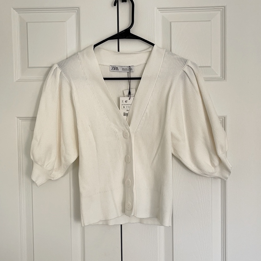 Zara Puff Sleeve Cardigan - Tags still on